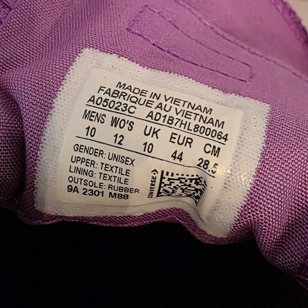 Converse Special Edition Chuck 70 in Granddaddy Jelly purple. Size 10 - Picture 8 of 9